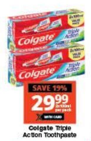 Colgate Toothpaste offer at Checkers .